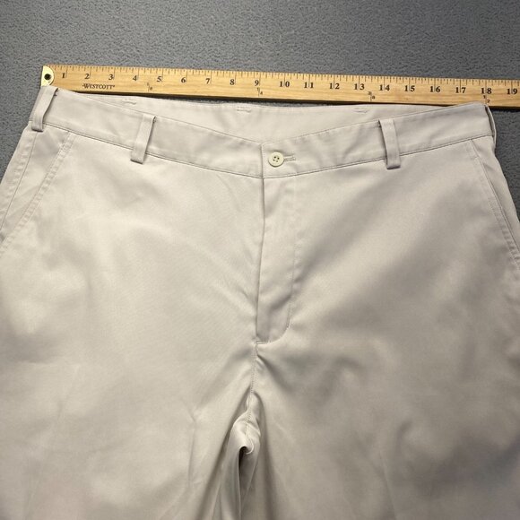 Nike Golf Tech Pants Mens 36x32 Ivory Dri Fit Straight Leg Preppy Classic - Picture 4 of 15